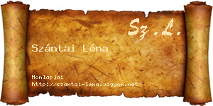 Szántai Léna névjegykártya